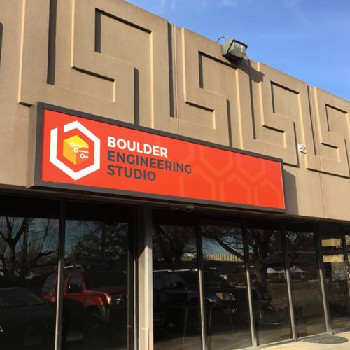 Boulder Engineering Studio exterior signage