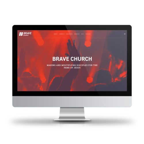 BRAVE Church website on computer