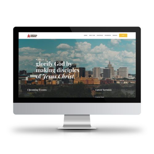 Vertical Church homepage design