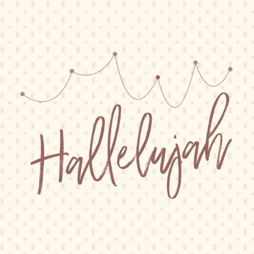 Hand written hallelujah graphic
