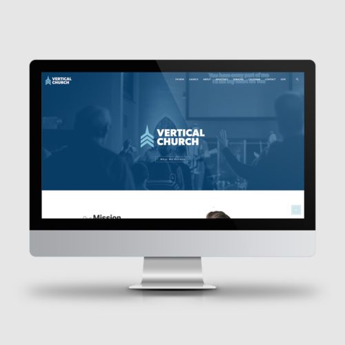 Vertical Church homepage design