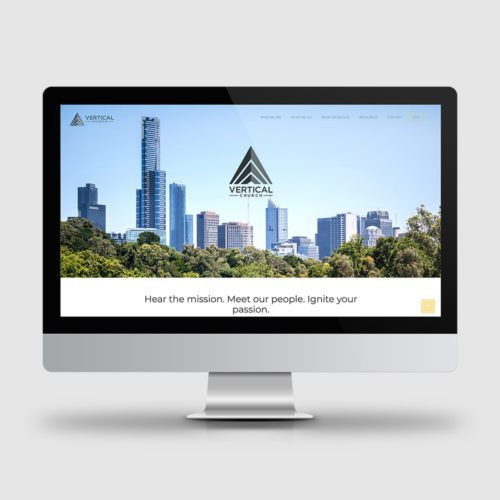 Vertical Church homepage design