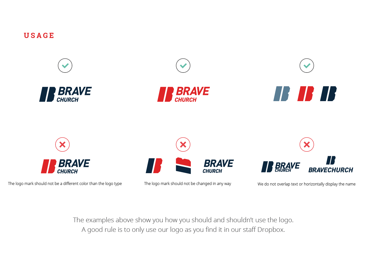 BRAVE Church branding guidelines