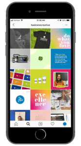 TwoTone Creative Instagram feed mockup on phone