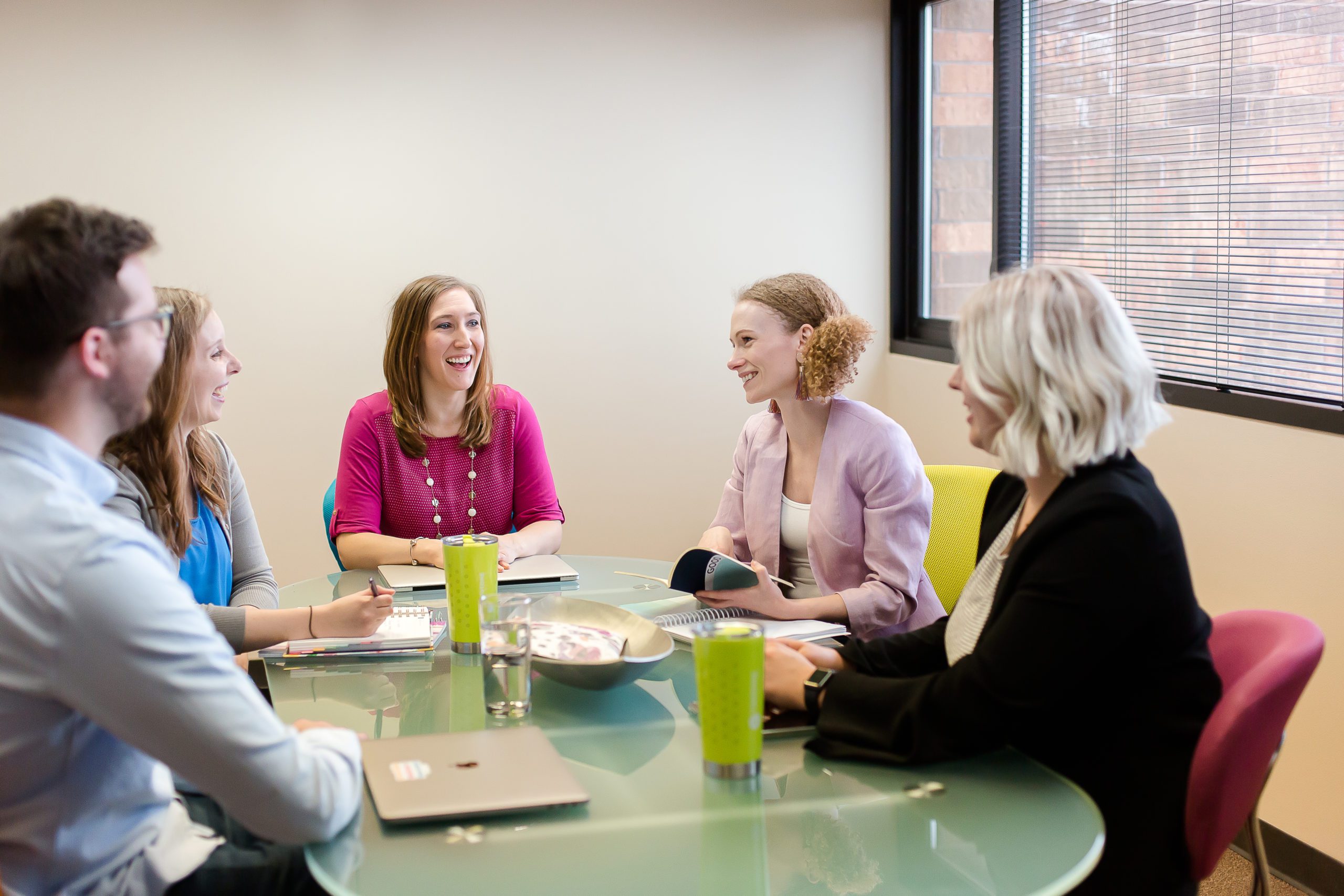 TwoTone Creative team meeting in conference room