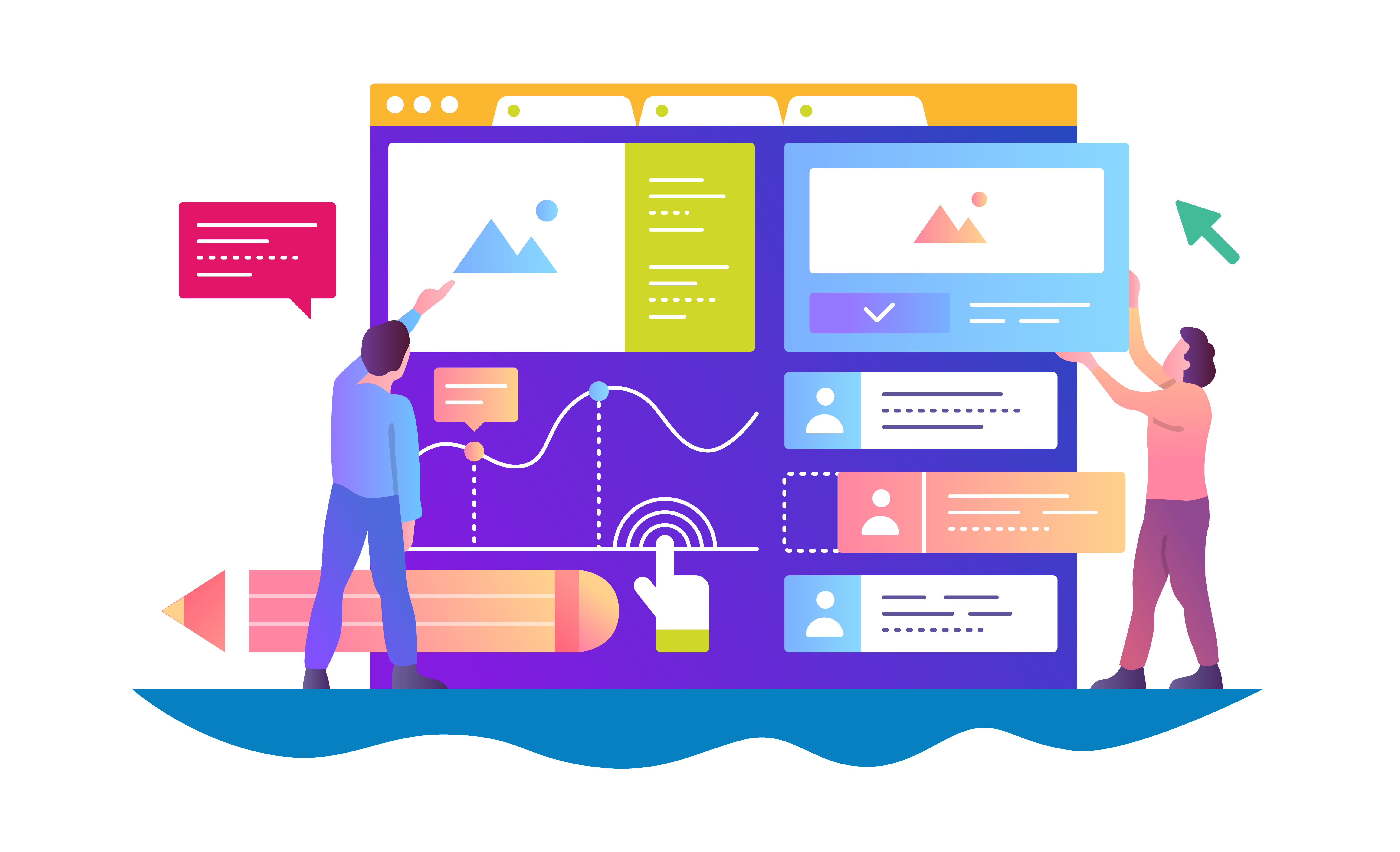 Website design illustration