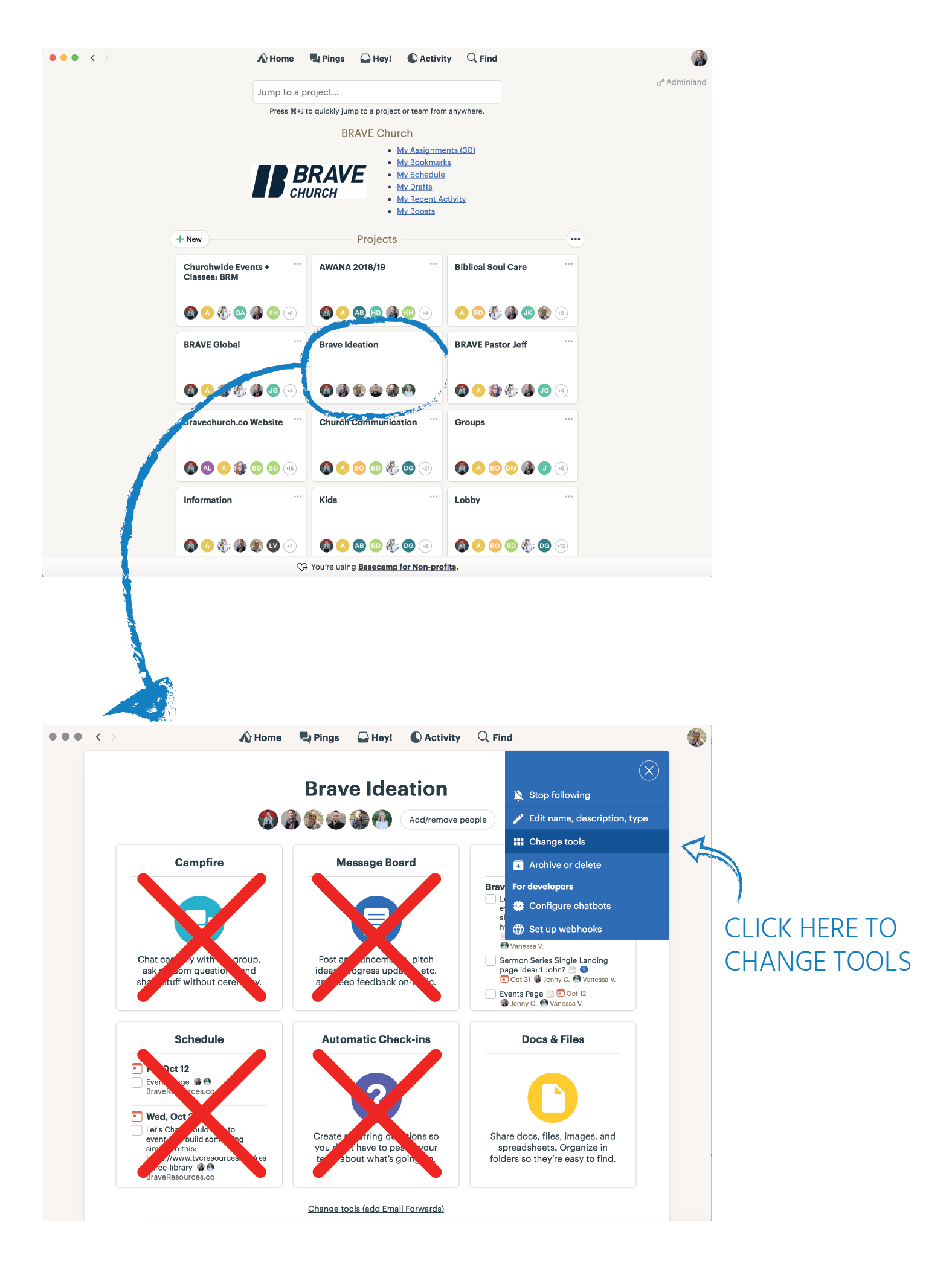 Basecamp app tools