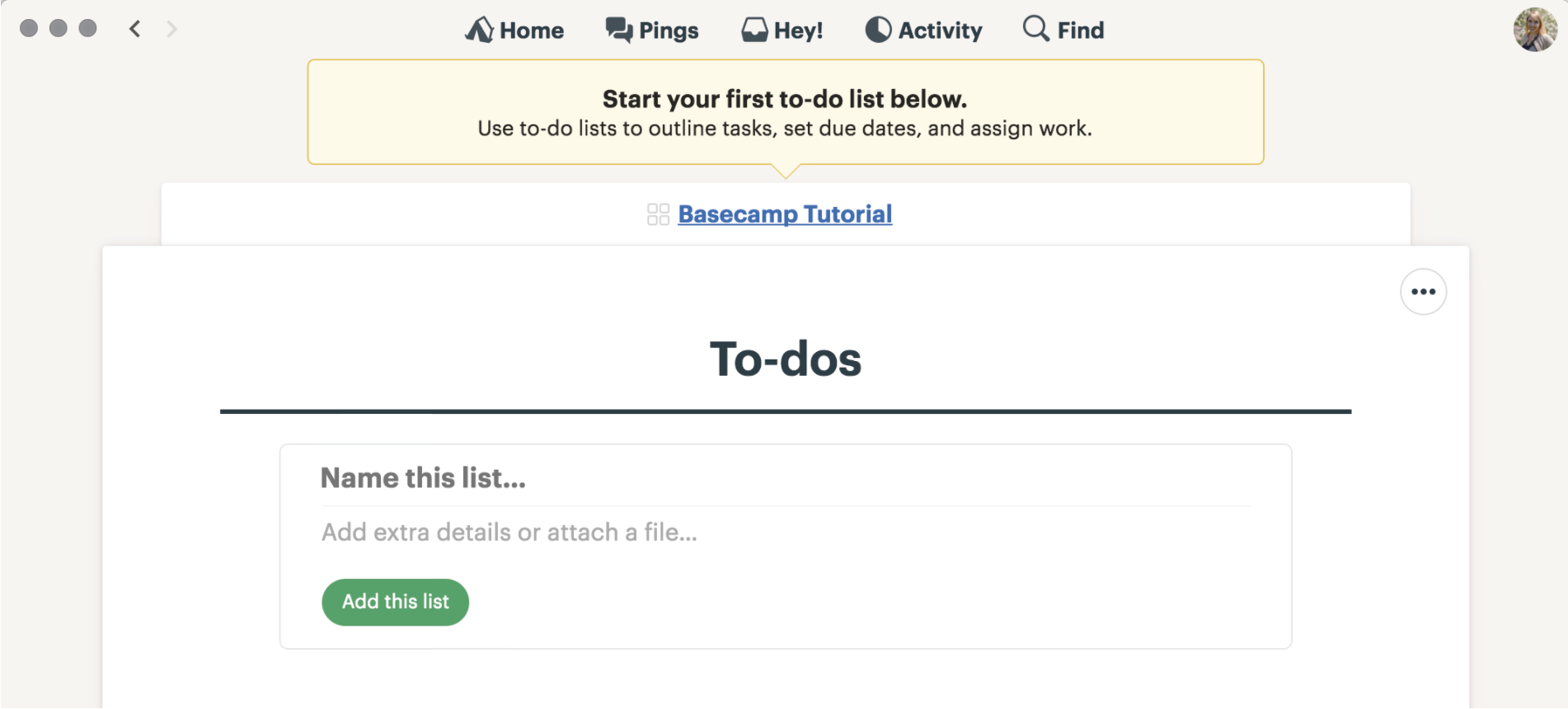 Basecamp app to do list