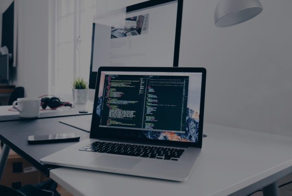 Code on laptop