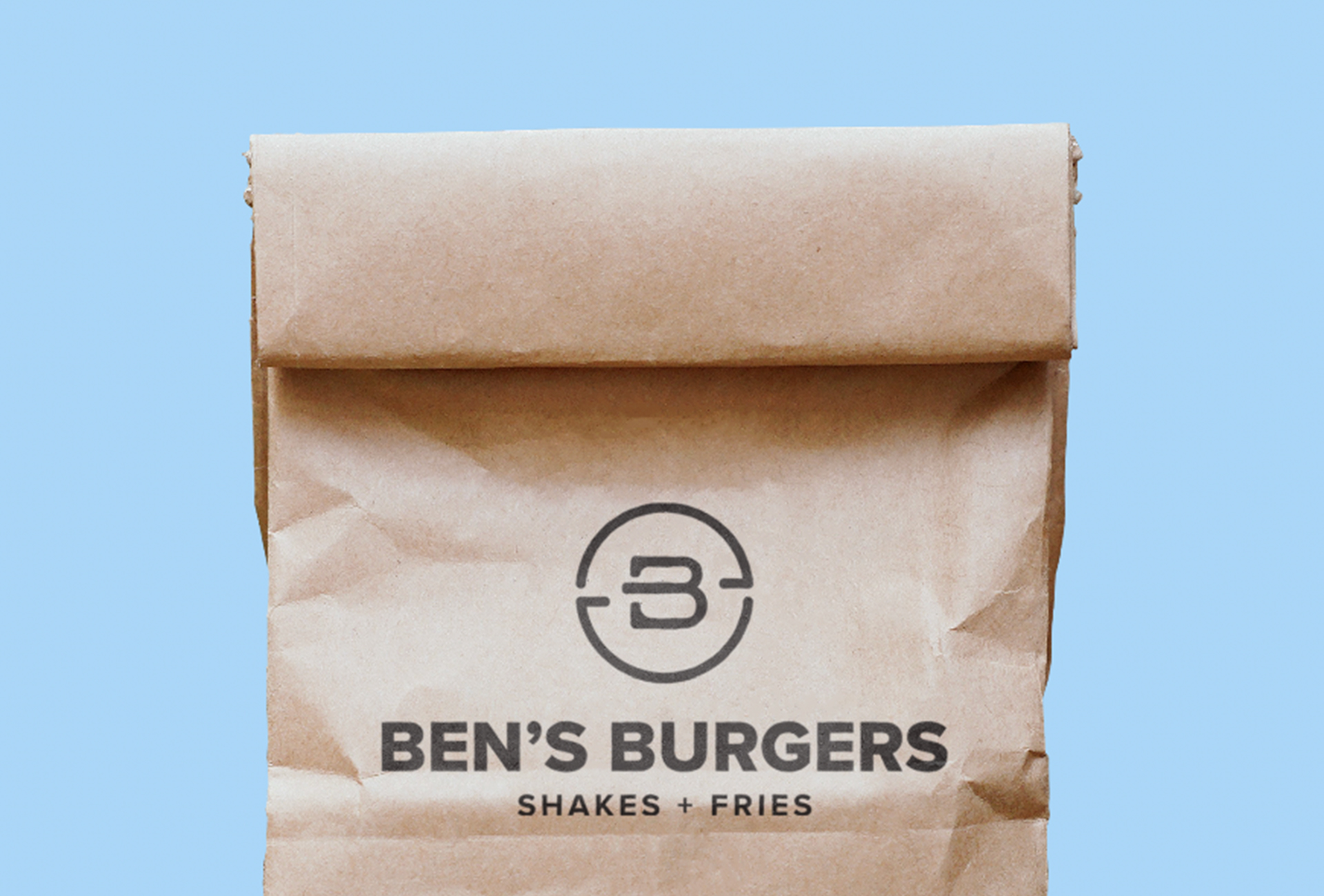 Ben's Burgers logo on bag