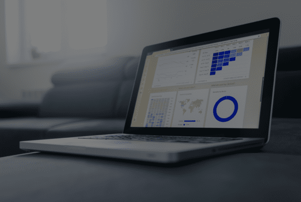Analytics dashboard on laptop
