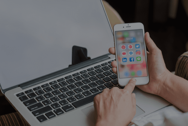 Social media apps on phone screen