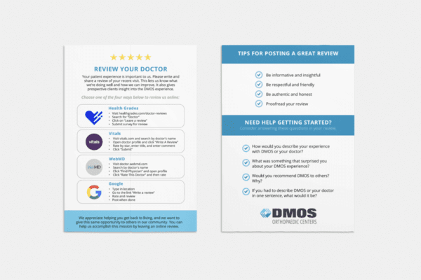 DMOS doctor review card