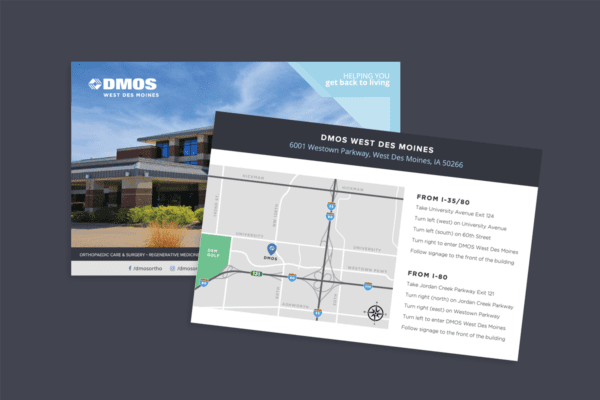 DMOS postcard mockup