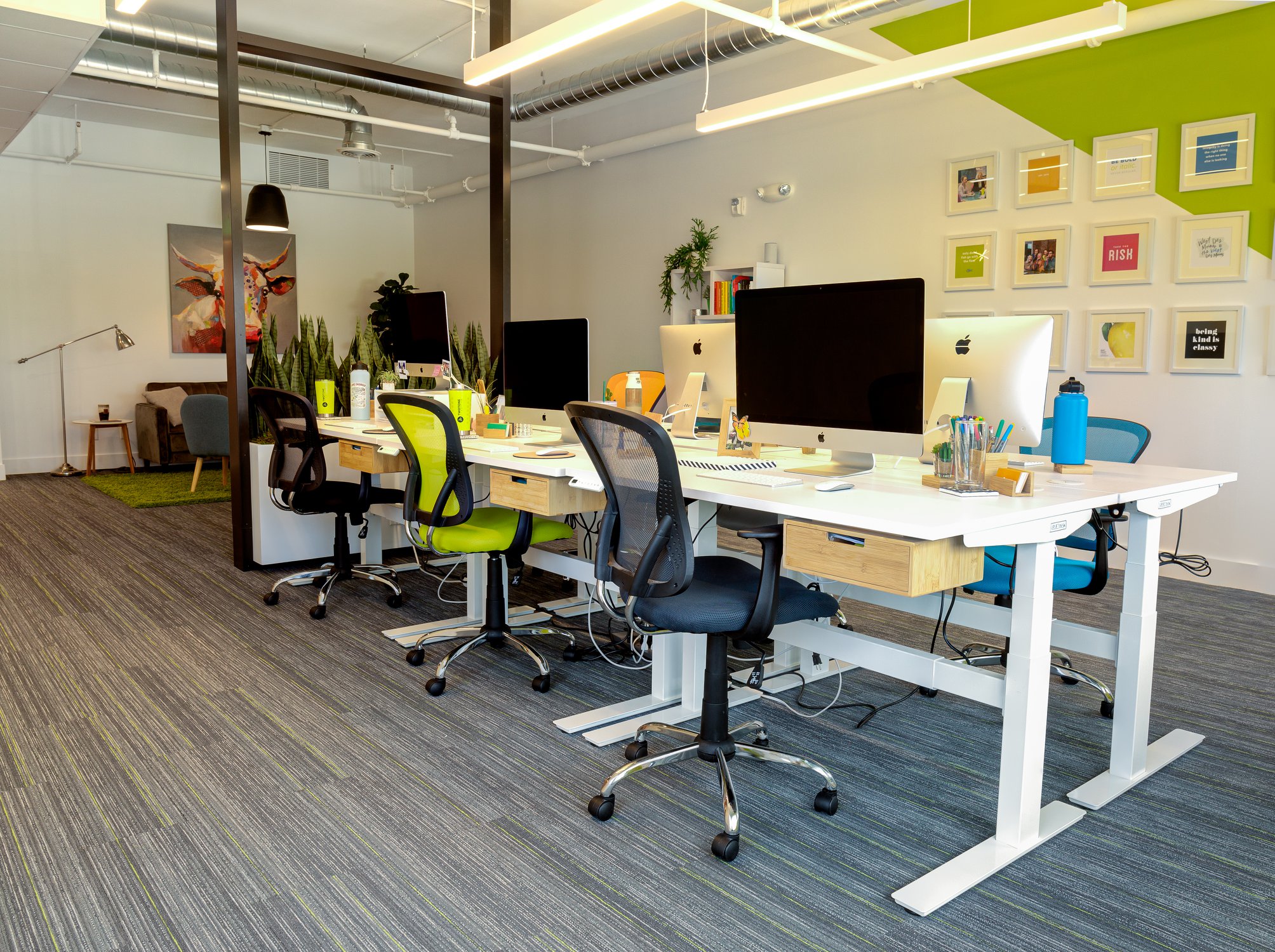 Desks inside TwoTone Creative office