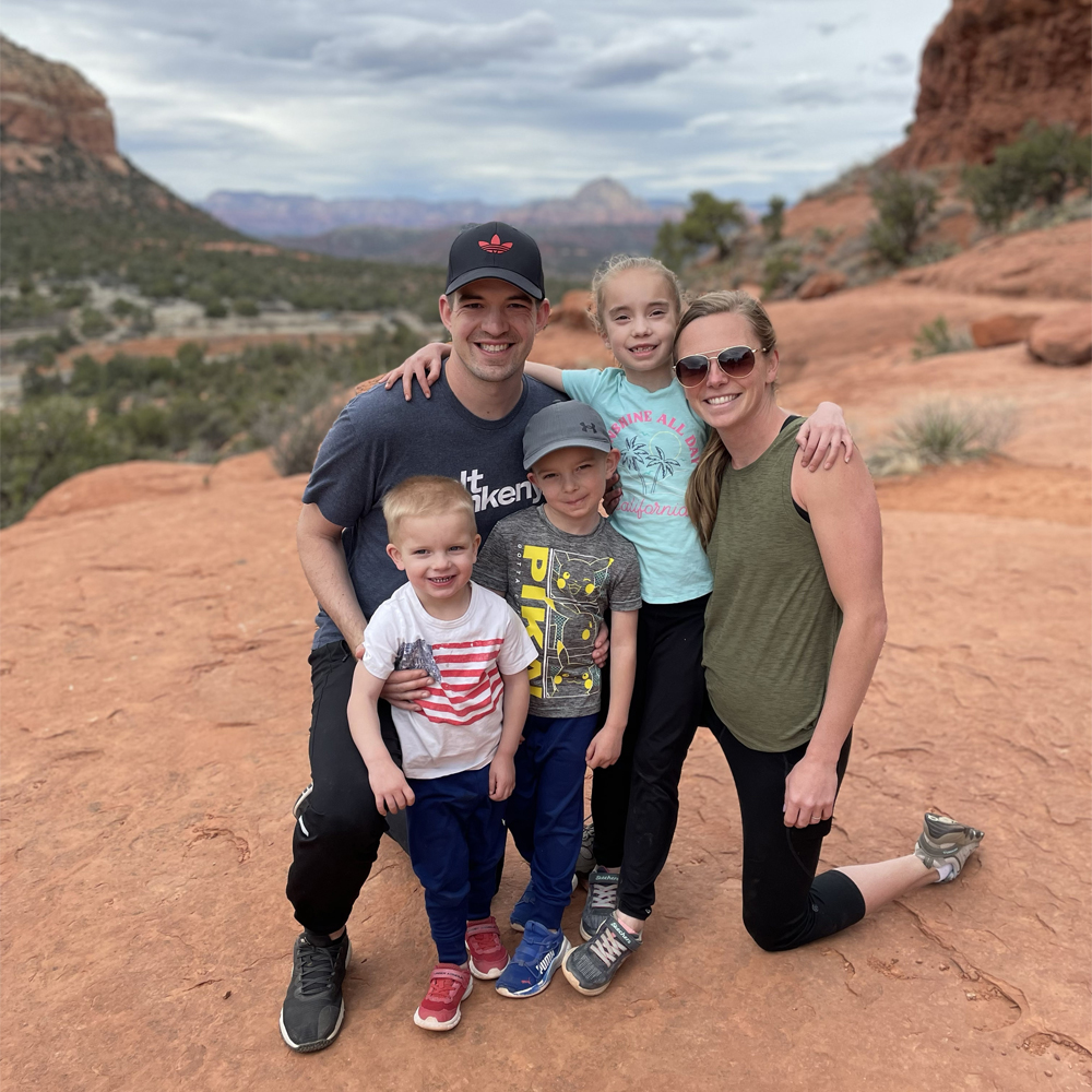 Aaron Hewitt and family enjoying outdoor recreation in Sedona, Arizona.