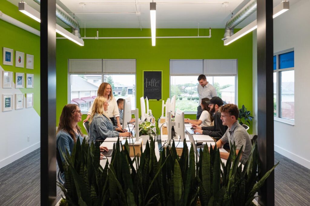 Two Tone Creative pod green room at TwoTone Creative