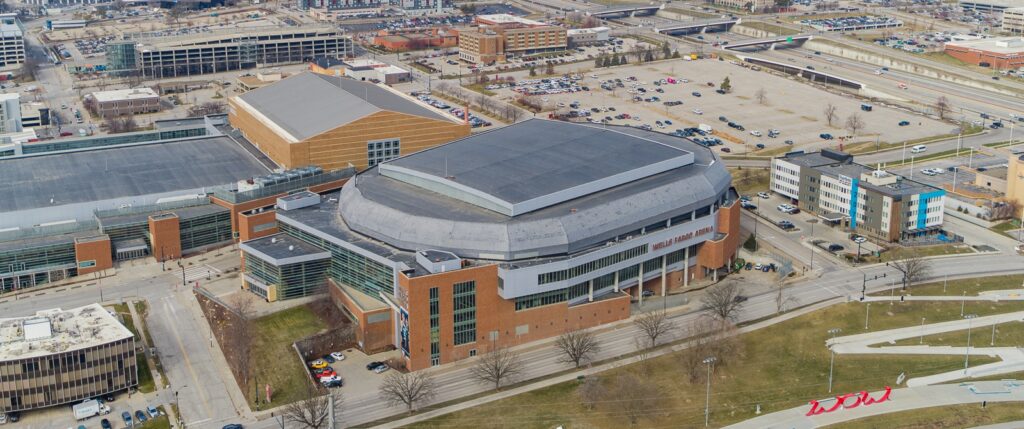 wells fargo arena reroof hopkins roofing at TwoTone Creative