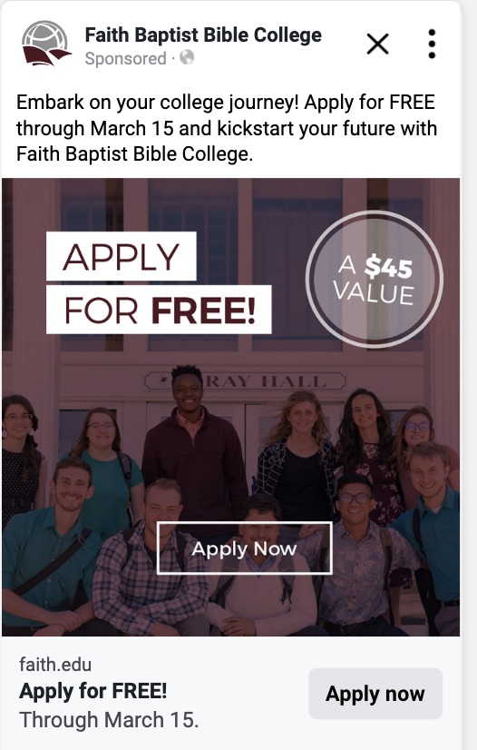Case Study: Faith Baptist Bible College Screen Shot 2024 03 05 at 11.38.43 AM at TwoTone Creative