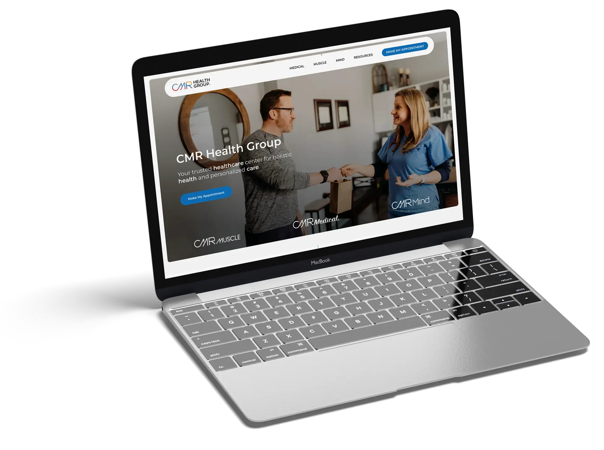 cmr website mockup at TwoTone Creative