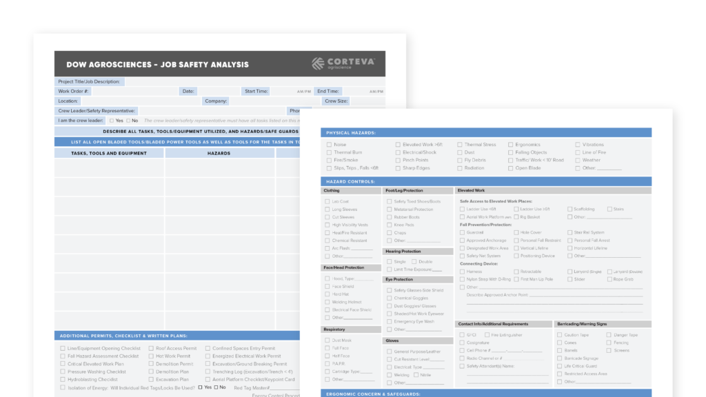 tt case study corteva mockups JSA form at TwoTone Creative