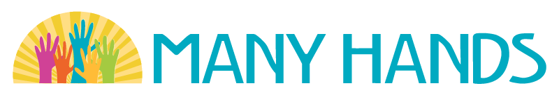 Many Hands logo horizontal 2022 at TwoTone Creative