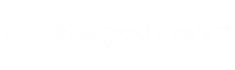 The Pour Over horizontal logo white scaled 1 at TwoTone Creative