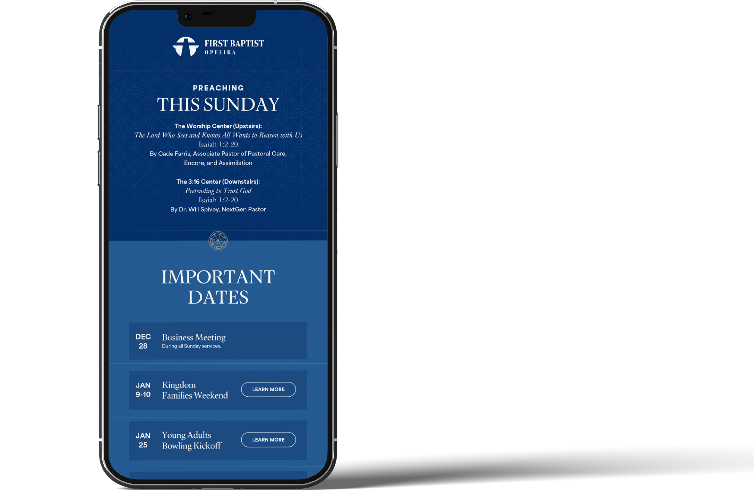 email phone mockup church studies opelika at TwoTone Creative
