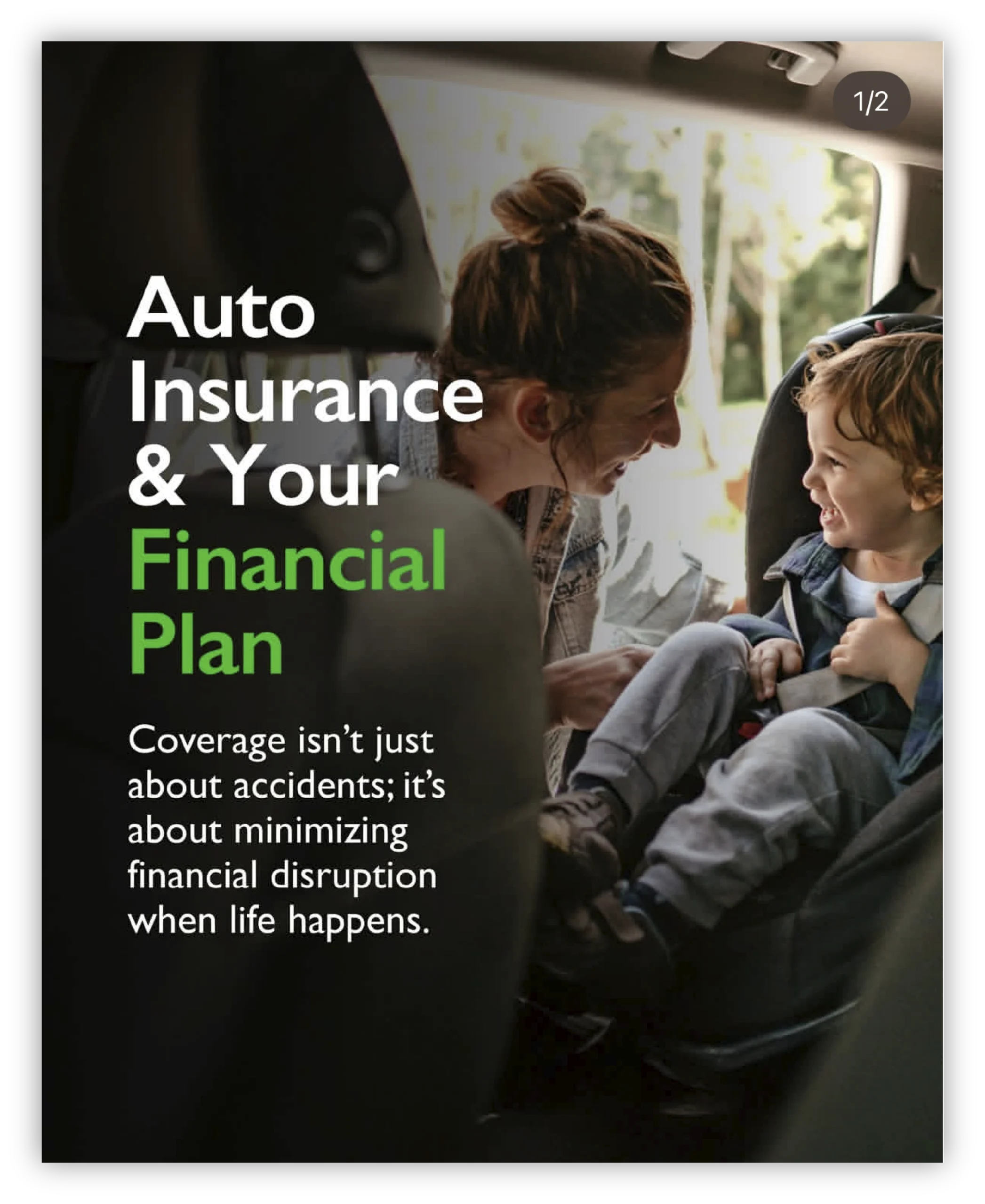 insta post auto insurance 1 bank midwest case study scaled at TwoTone Creative