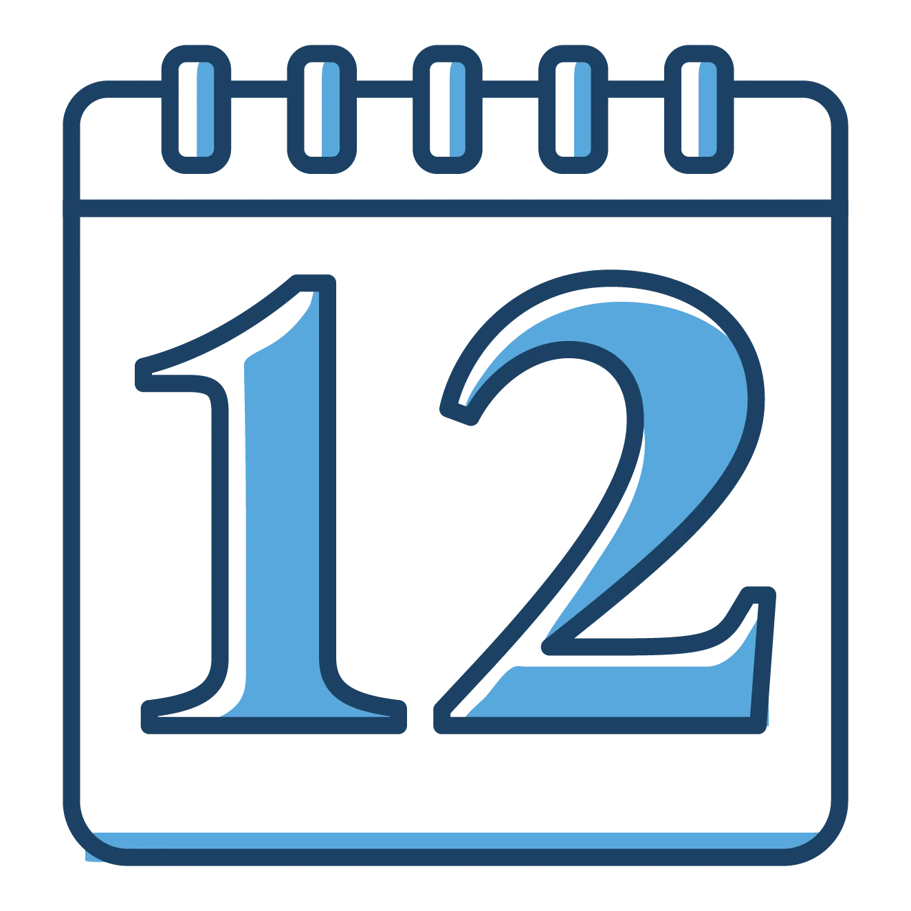 Calendar icon representing 12 years of experience and award-winning marketing services by TwoTone Creative.