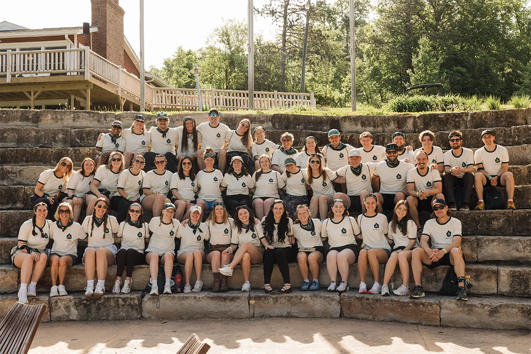 TwoTone Creative team members in matching shirts at a team-building event, fostering relationships and a vibrant work environment.