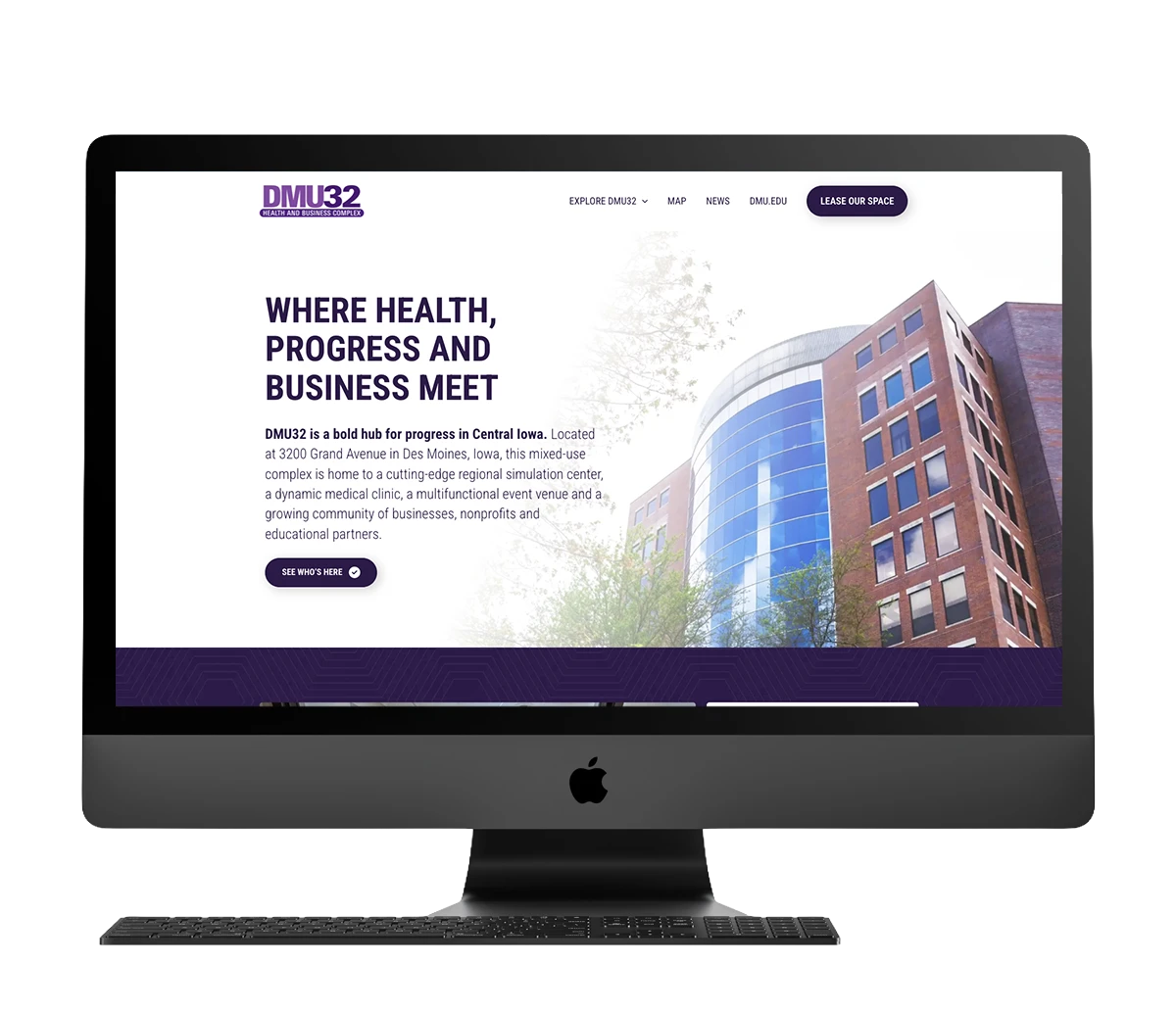 Des Moines University website design and development showcasing a modern digital campus experience.