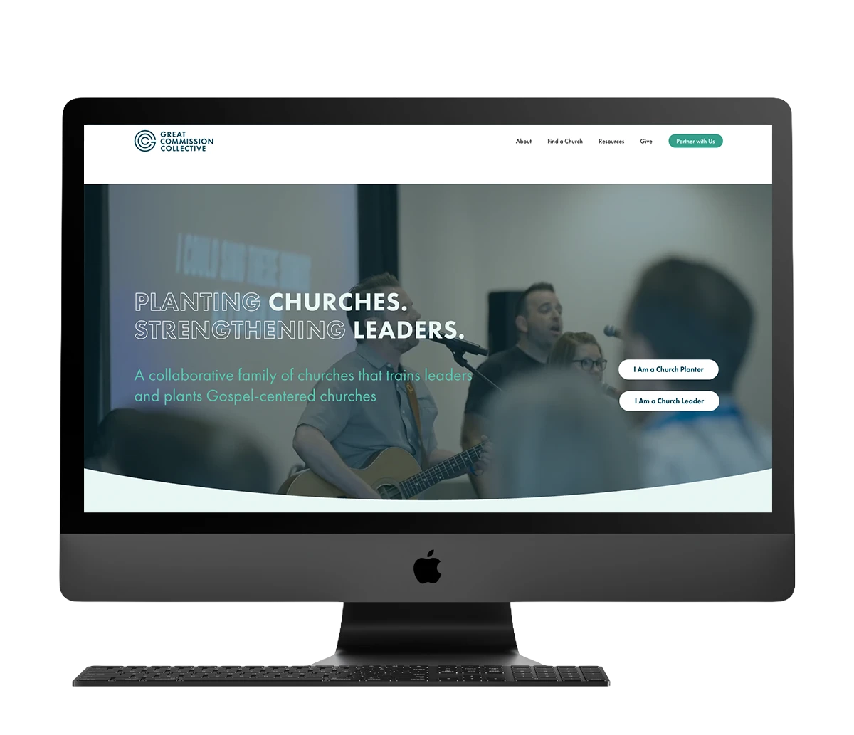 Great Commission Collective website design showcasing church planting and leadership training.