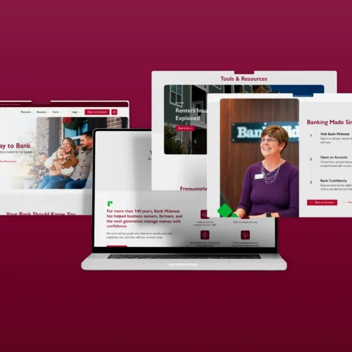 Bank Midwest website videography project by TwoTone Creative.