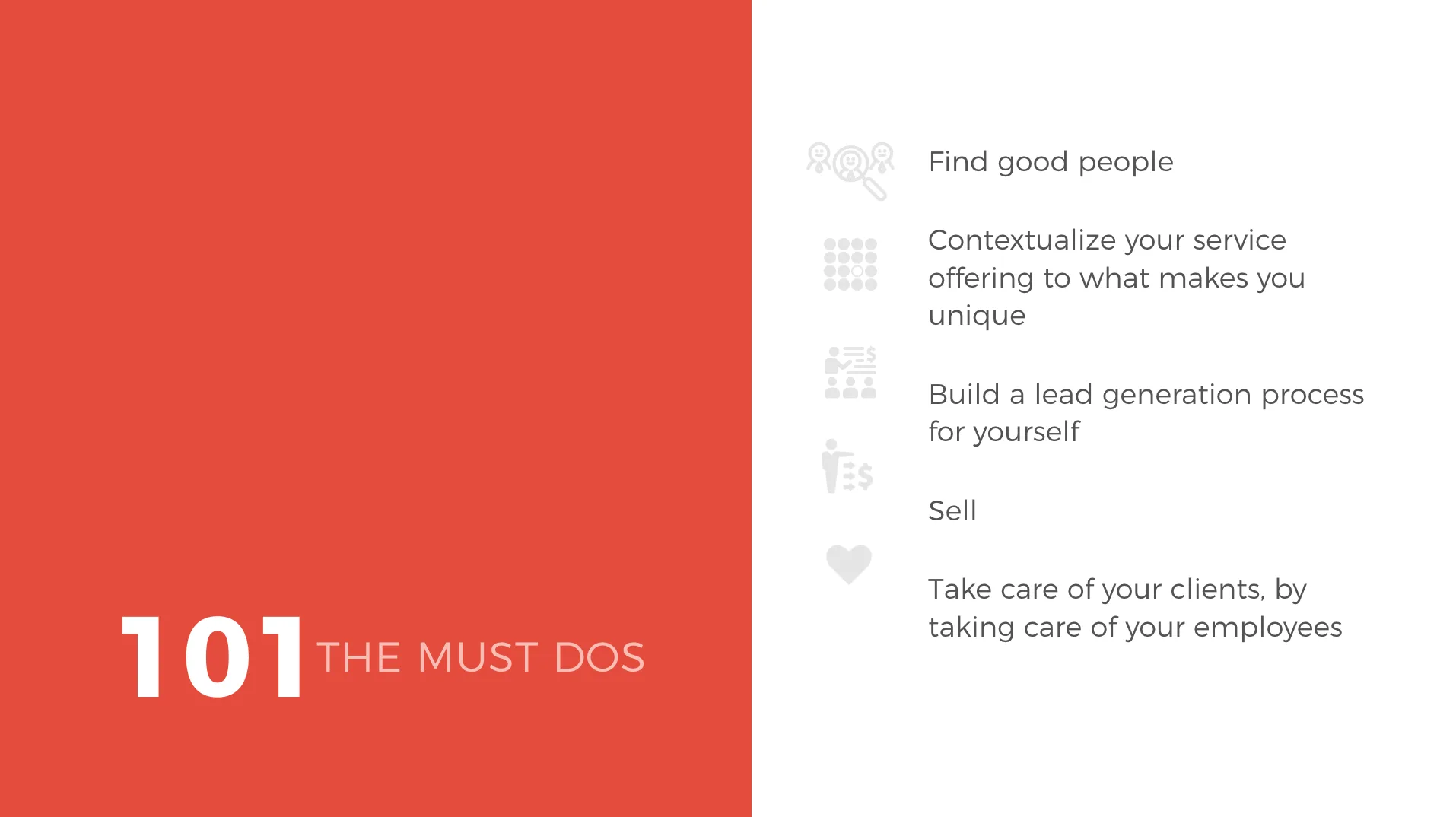 Custom PowerPoint slide design with text emphasizing innovative presentation strategies and lead generation.