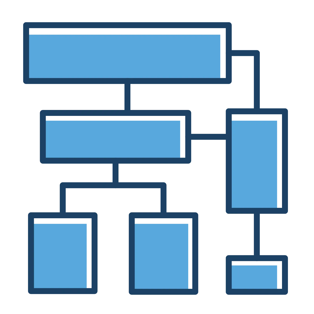Process flow diagram illustrating organizational structure and systems for TwoTone Creative.