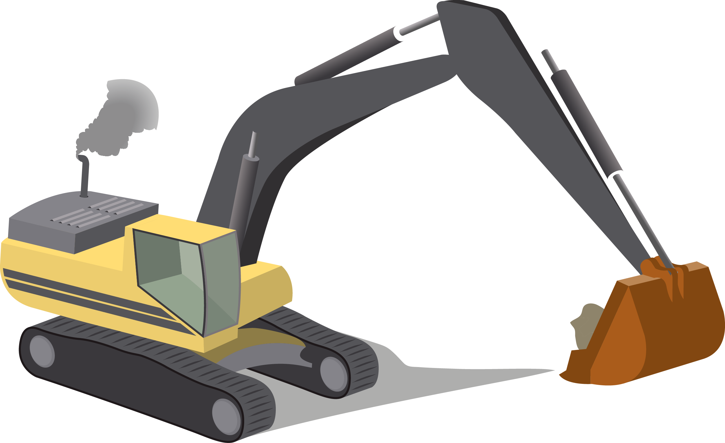 Digger and mining equipment illustrating Hardox® wear plate applications.
