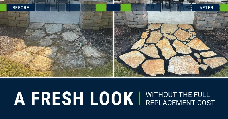 perfect-paver-ads-2 Before and after paver restoration showcasing dramatic transformation for Perfect Paver Co.